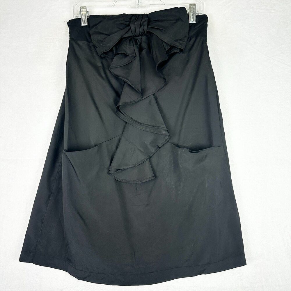Muche et Muchette Iris Bow Strapless Tunic Mini Dress Size S/M French Crepe